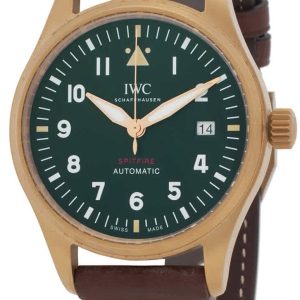 IWC Herrklocka IW326806 Pilots Grön/Läder Ø39 mm