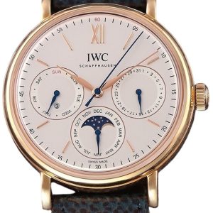 IWC Herrklocka IW344602 Portofino Vit/Läder Ø40 mm