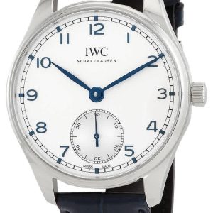 IWC Herrklocka IW358304 Portugieser Silverfärgad/Läder Ø40.4 mm