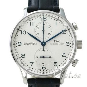 IWC Herrklocka IW371417 Portuguese Silverfärgad/Läder Ø40.9 mm