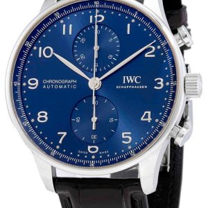 IWC Herrklocka IW371606 Portuguese Blå/Läder Ø41 mm