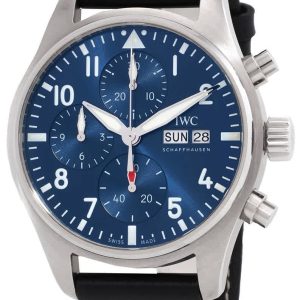 IWC Herrklocka IW388101 Pilots Blå/Läder Ø41 mm