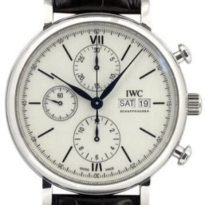 IWC Herrklocka IW391024 Portofino Vit/Läder Ø42 mm