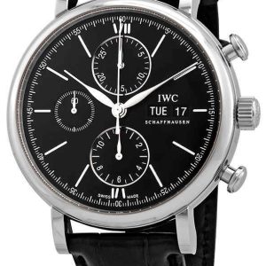 IWC Herrklocka IW391029 Portofino Svart/Läder Ø42 mm