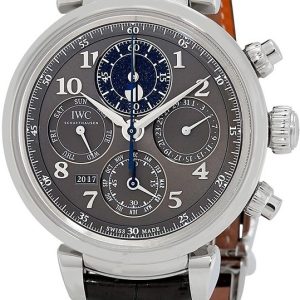 IWC Herrklocka IW392103 Da Vinci Grå/Läder Ø43 mm