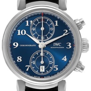 IWC Herrklocka IW393402 Da Vinci Blå/Läder Ø42 mm