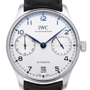 IWC Herrklocka IW500705 Portuguese Silverfärgad/Läder Ø42.3 mm