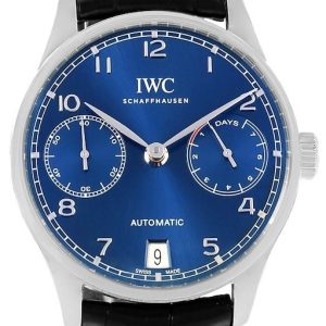 IWC Herrklocka IW500710 Portuguese Blå/Läder Ø42.3 mm