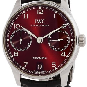 IWC Herrklocka IW500714 Portugieser Röd/Läder Ø42.3 mm