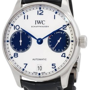 IWC Herrklocka IW500715 Portugieser Vit/Läder Ø42.3 mm