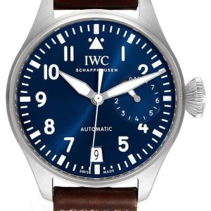 IWC Herrklocka IW500916 Big Pilot Blå/Läder Ø46.2 mm