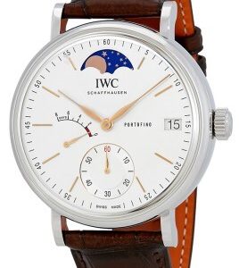 IWC Herrklocka IW516401 Portofino Silverfärgad/Läder Ø45 mm