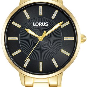 Lorus Damklocka RG216VX9 Ladies Svart/Gulguldtonat stål Ø34 mm