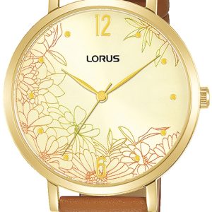 Lorus Damklocka RG296TX9 Ladies Guldtonad/Läder Ø36 mm