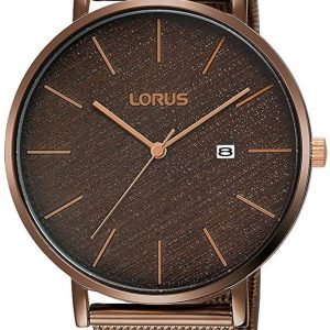 Lorus Herrklocka RH913LX9 Classic Brun/Roséguldstonat stål Ø42 mm