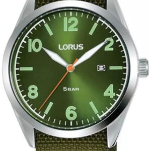 Lorus Herrklocka RH919NX9 Classic Grön/Textil Ø42 mm