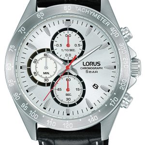 Lorus Herrklocka RM371GX9 Sports Silverfärgad/Läder Ø43 mm