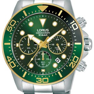 Lorus Herrklocka RT340JX9 Sports Grön/Stål Ø43 mm