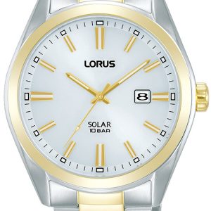 Lorus Herrklocka RX336AX9 Solar Vit/Guldtonat stål Ø42 mm