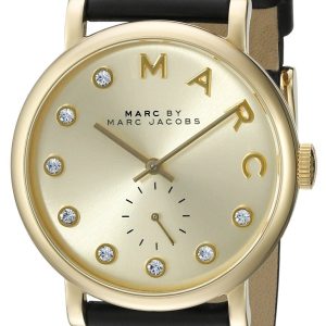 Marc by Marc Jacobs Baker Damklocka MBM1399 Gulguldstonad/Läder Ø36