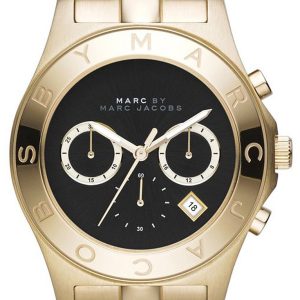 Marc by Marc Jacobs Blade Damklocka MBM3309 Svart/Gulguldtonat stål