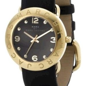 Marc by Marc Jacobs Damklocka MBM1154 Amy Svart/Läder Ø36 mm