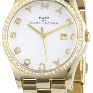 Marc by Marc Jacobs Damklocka MBM3045 Henry Vit/Gulguldtonat stål