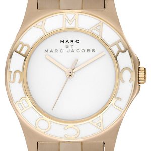 Marc by Marc Jacobs Damklocka MBM3050 Blade Vit/Gulguldtonat stål