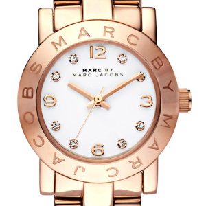 Marc by Marc Jacobs Damklocka MBM3078 Amy Vit/Roséguldstonat stål