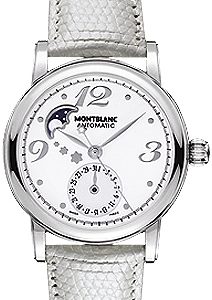 Montblanc Damklocka 101624 Star Vit/Läder Ø36 mm