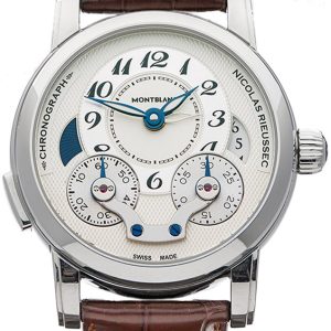 Montblanc Herrklocka 106487 Nicolas Rieussec Skelettskuren/Läder