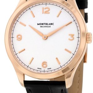 Montblanc Herrklocka 112516 Meisterstück Vit/Läder Ø38 mm