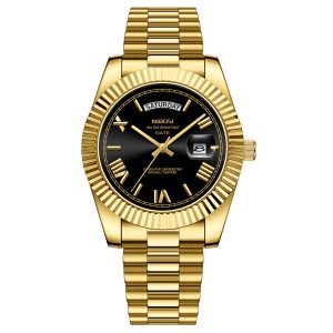 Nibosi Day-Date Roman Gold Black