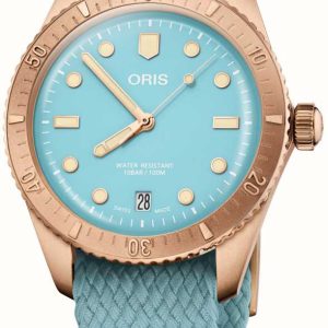 Oris 01 733 7771 3155-07 3 19 02BRS Divers Blå/Textil Ø38 mm