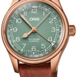 Oris 01 754 7749 3167-07 5 17 69GBR Aviation Grön/Läder Ø36 mm