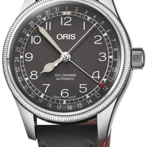 Oris 01 754 7749 4064-07 5 17 65G Aviation Svart/Läder Ø36 mm