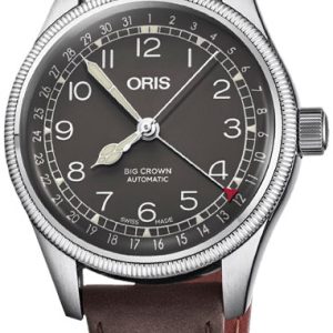 Oris 01 754 7749 4064-07 5 17 67 Aviation Svart/Läder Ø36 mm