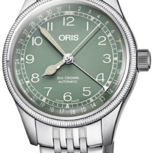 Oris 01 754 7749 4067-07 8 17 22 Aviation Grön/Stål Ø36 mm