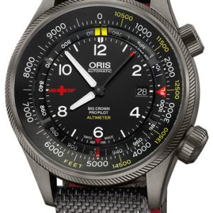 Oris Aviation Herrklocka 01 733 7705 4234-Set5 23 16GFC Svart/Läder