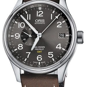 Oris Aviation Herrklocka 01 748 7710 4063-07 5 22 05FC Grå/Läder