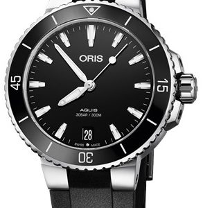 Oris Damklocka 01 733 7731 4154-07 4 18 64FC Diving Svart/Gummi