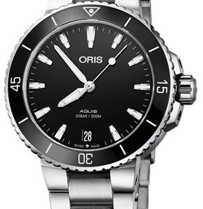 Oris Damklocka 01 733 7731 4154-07 8 18 05P Diving Svart/Stål Ø36.5