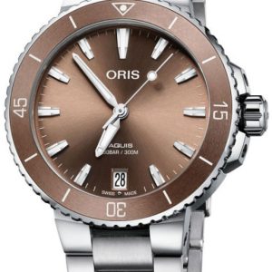 Oris Damklocka 01 733 7731 4156-07 8 18 05P Diving Brun/Stål Ø36.5