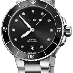 Oris Damklocka 01 733 7731 4194-07 8 18 05P Diving Svart/Stål Ø36.5