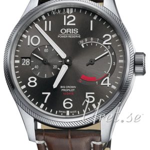 Oris Herrklocka 01 111 7711 4163-Set 1 22 72FC Aviation Grå/Läder