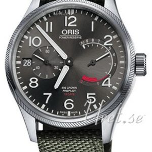 Oris Herrklocka 01 111 7711 4163-Set 5 22 14FC Aviation Grå/Textil