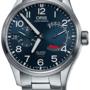 Oris Herrklocka 01 111 7711 4165-Set 8 22 19 Aviation Blå/Stål Ø44