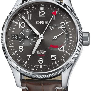 Oris Herrklocka 01 114 7746 4063-Set 1 22 72FC Aviation Grå/Läder