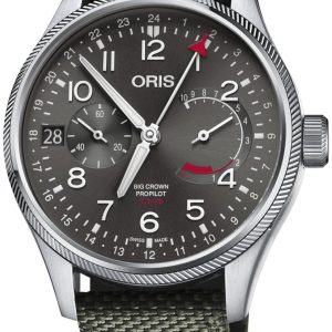 Oris Herrklocka 01 114 7746 4063-Set 5 22 14FC Aviation Grå/Läder