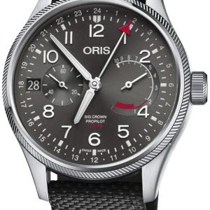 Oris Herrklocka 01 114 7746 4063-Set 5 22 15FC Aviation Grå/Läder